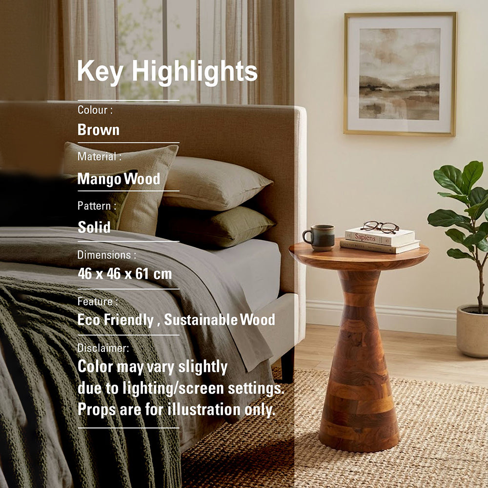 Norr Wooden Side Table - Natural