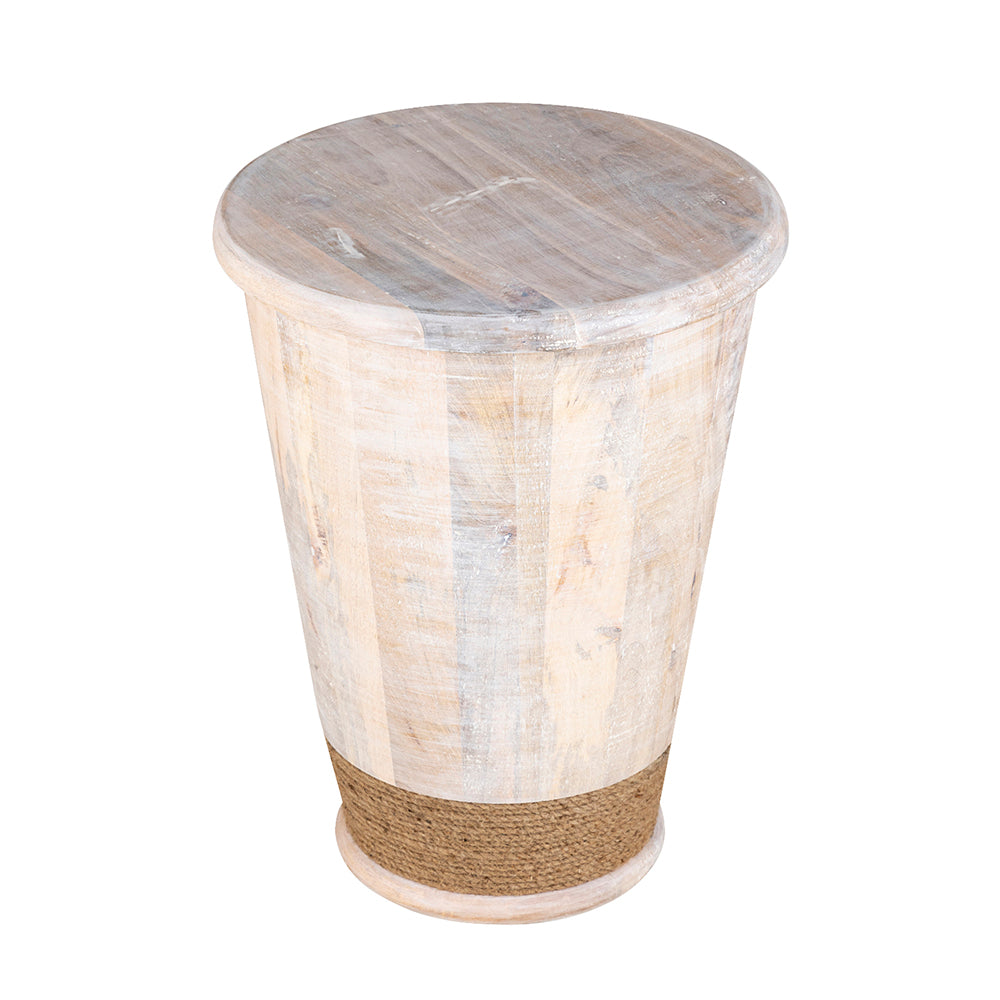 Elmor Wooden Side Table - Off White