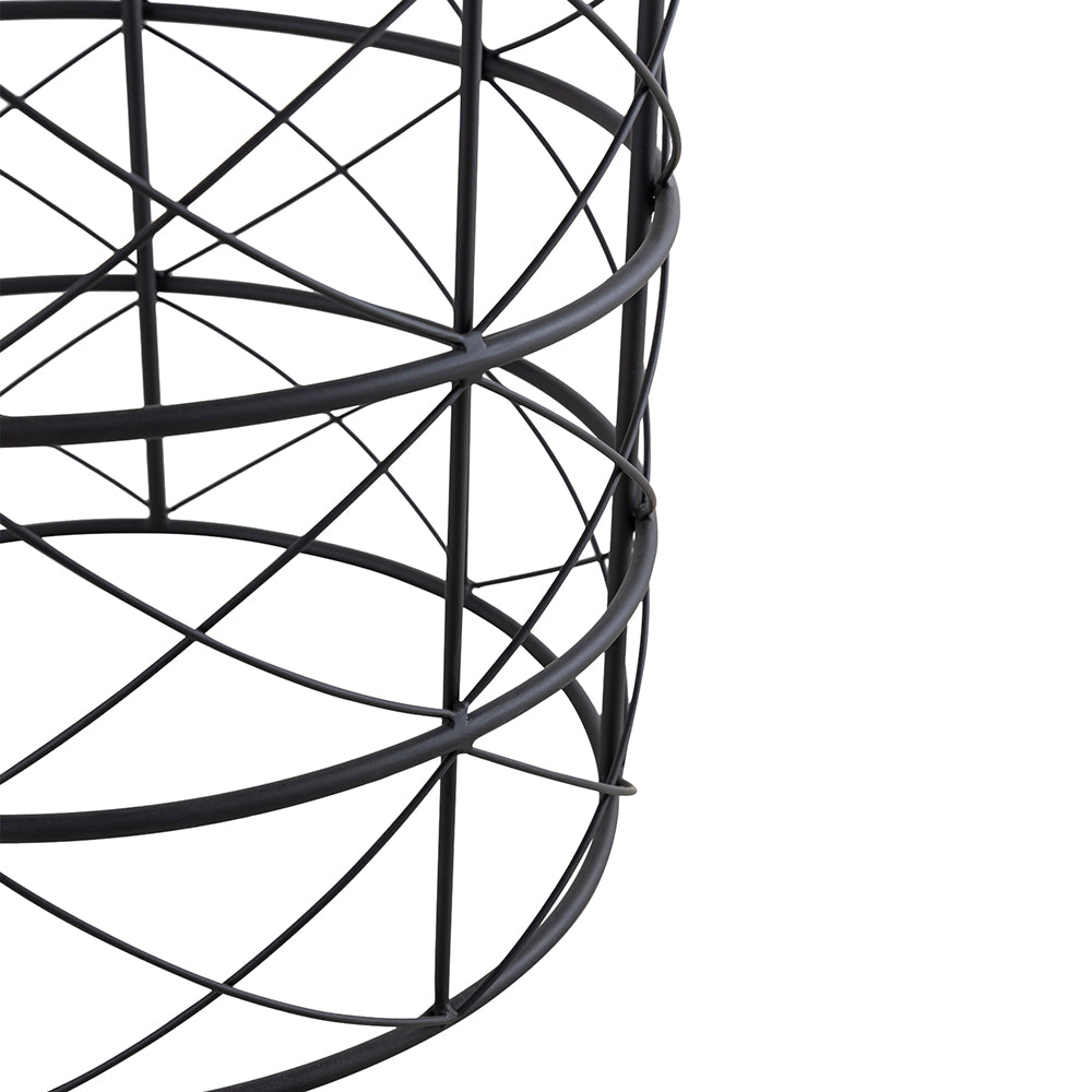 Solos Metal Side Table - Black & Natural