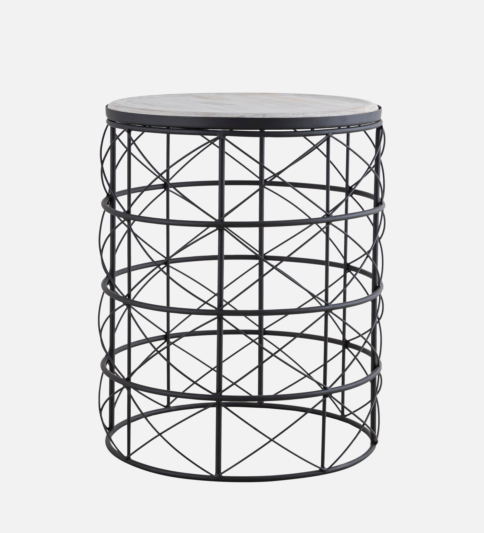 Iron Side Table with wooden Top For Home, Kitchen, Living Room And Office