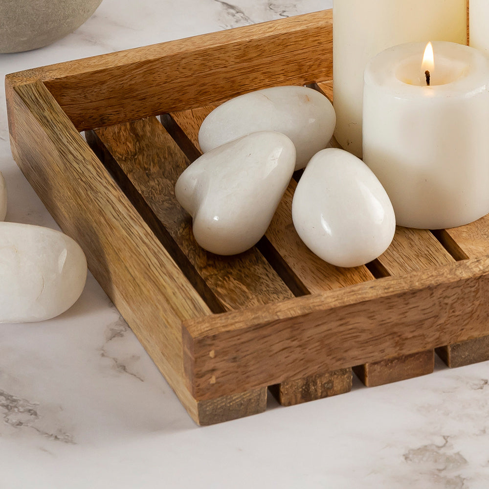 Brown Wooden Rectangular Serving And Decor Tray