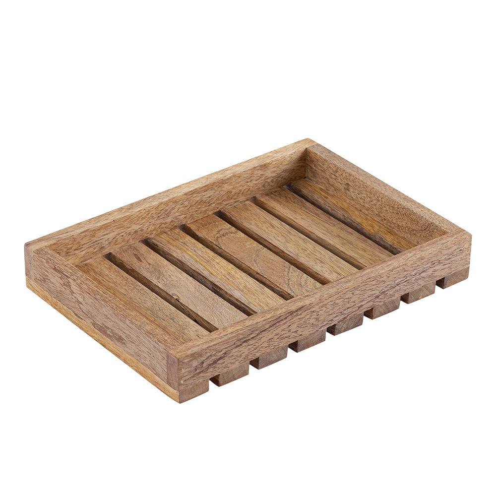 Brown Wooden Rectangular Serving And Decor Tray