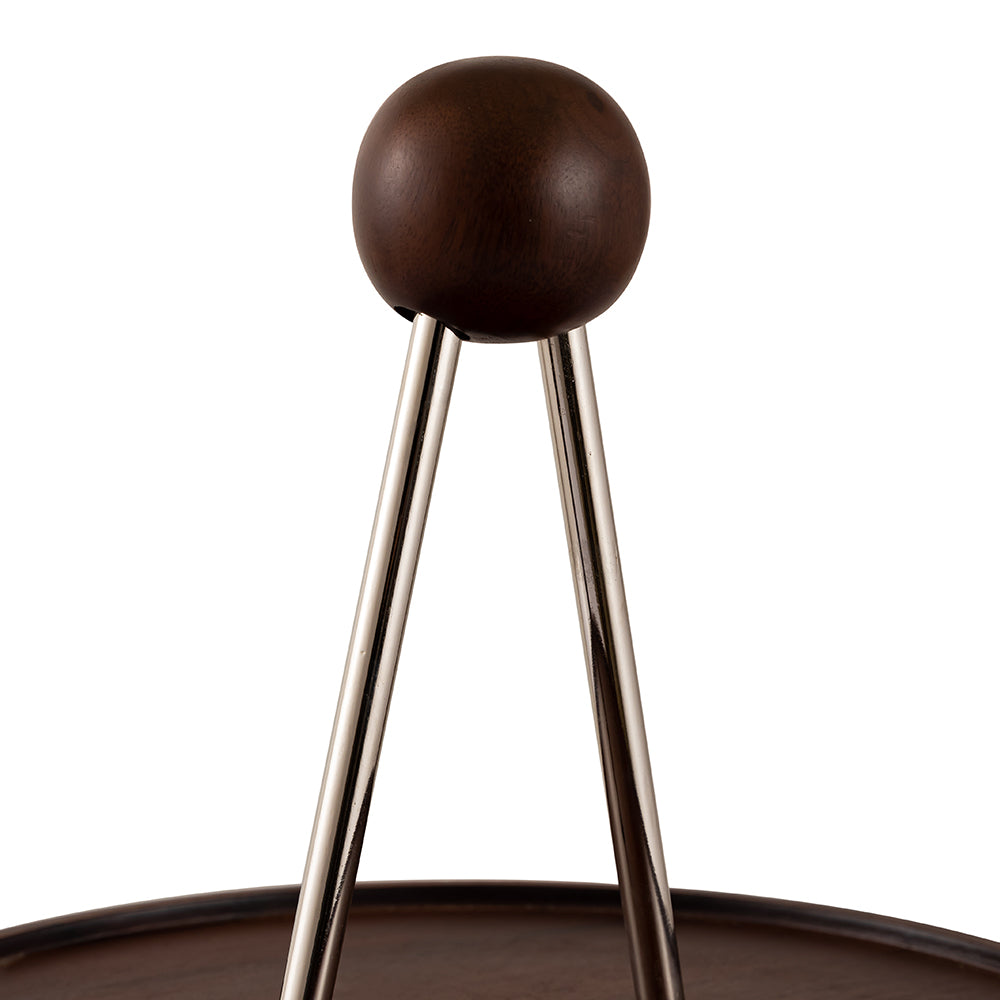 2 Tier Wooden Cake Stand To Serve Cupcakes, Desserts And Nibbles For Occasions