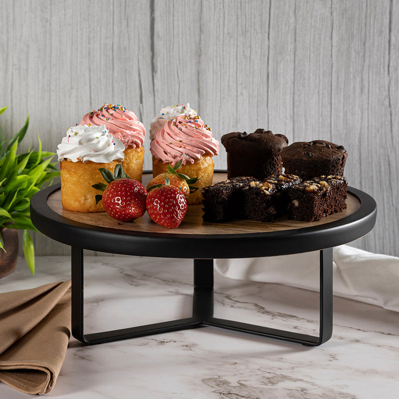 Wooden Cake Stand To Serve Cupcakes, Desserts And Nibbles For Occasions