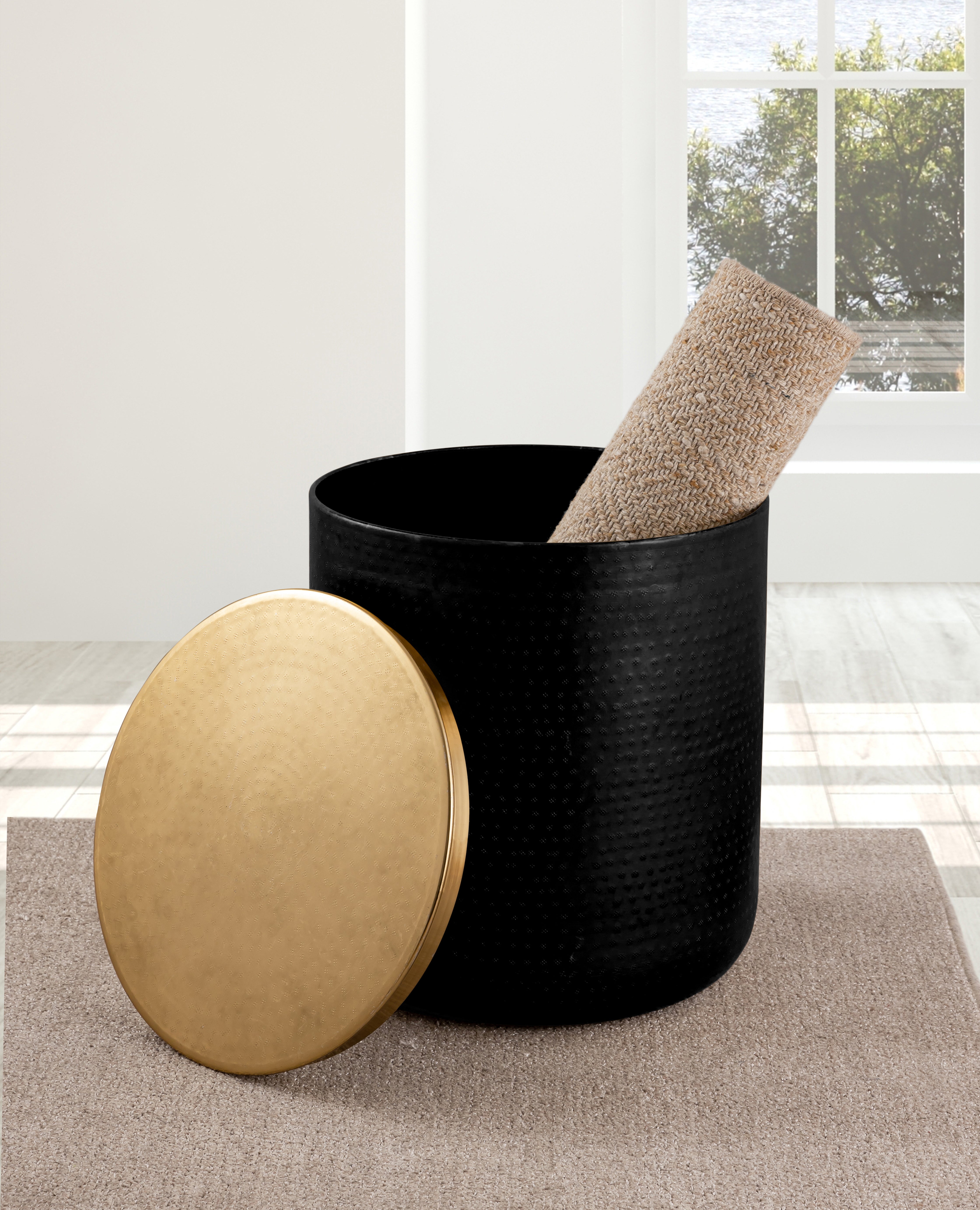 Iron Drum Seating Stool For Indoor, Outdoor, Home, Living Room And Office