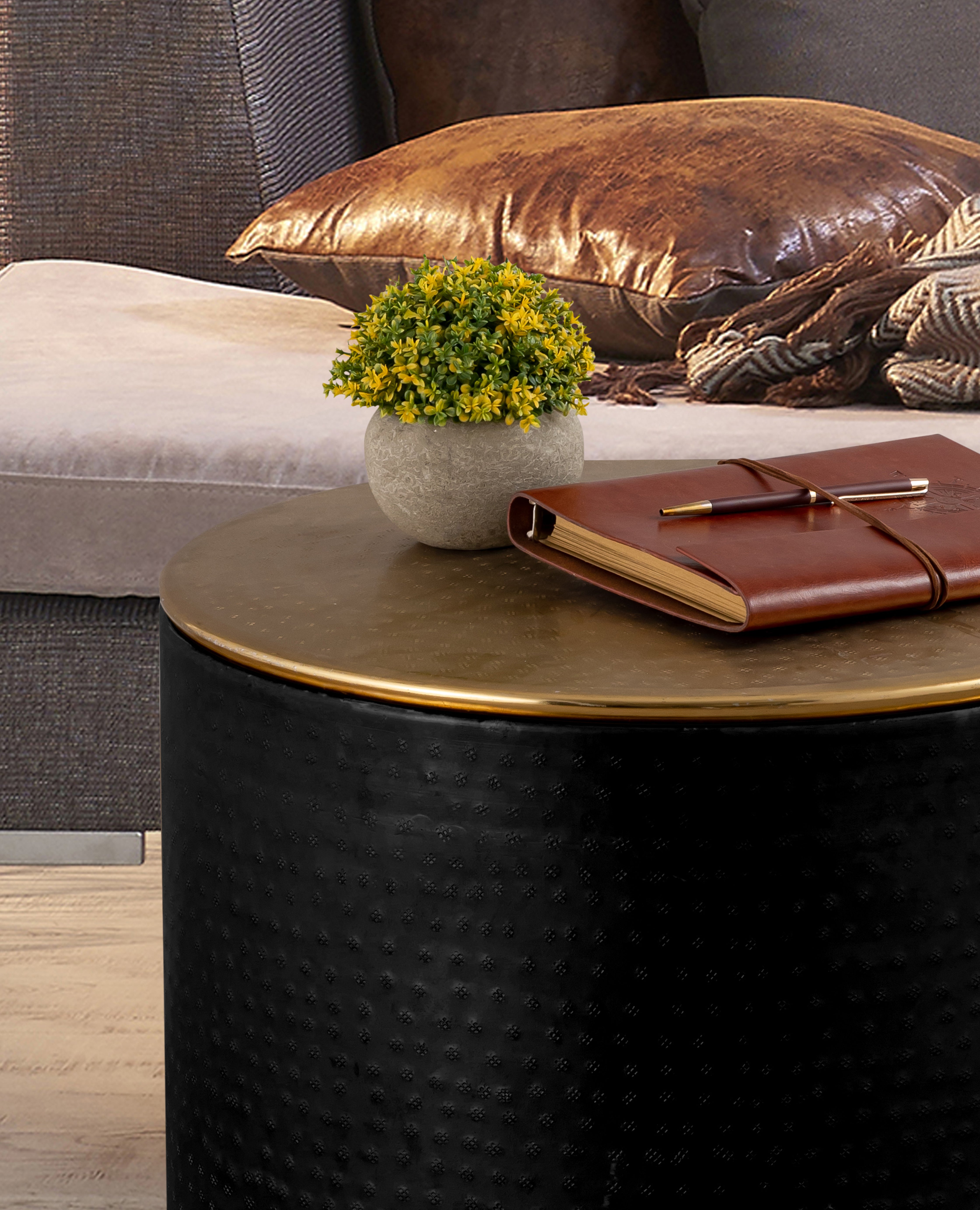 Iron Drum Seating Stool For Indoor, Outdoor, Home, Living Room And Office