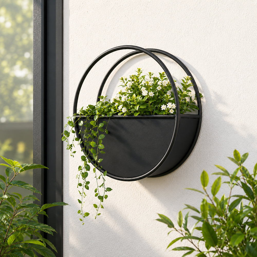 Wall Hanging Metal Planter For Home Decor, Living Room And Office