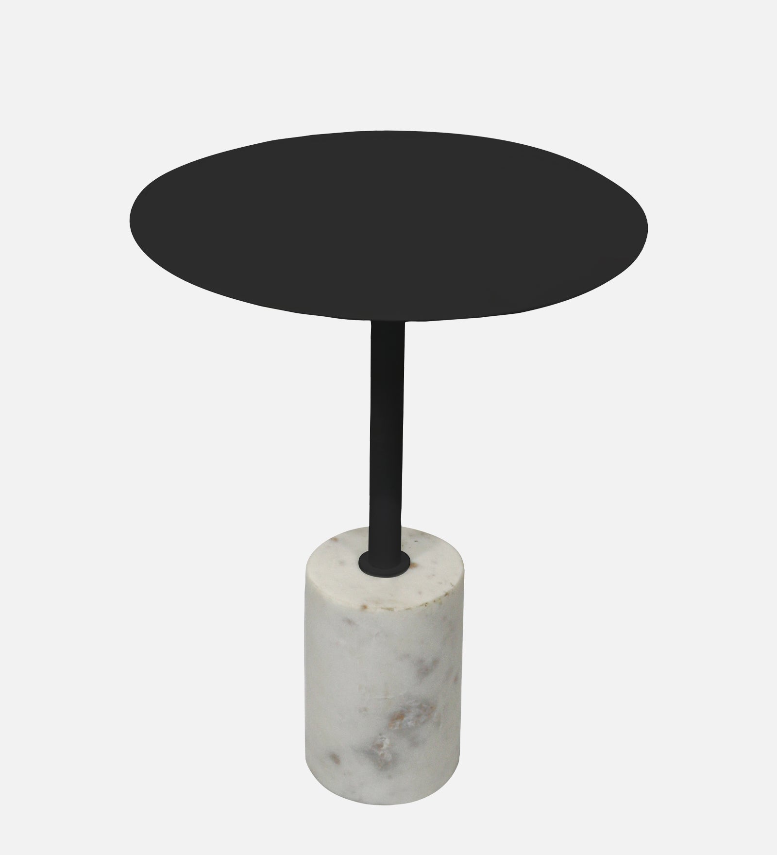 Emmy Metal & Marble Round Side Table For Indoor, Outdoor, Home And Office