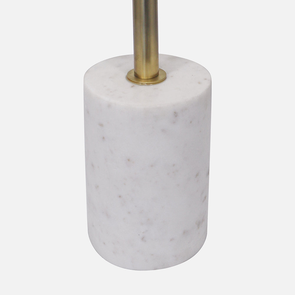 Emmy Metal Side Table With Marble Base - Gold