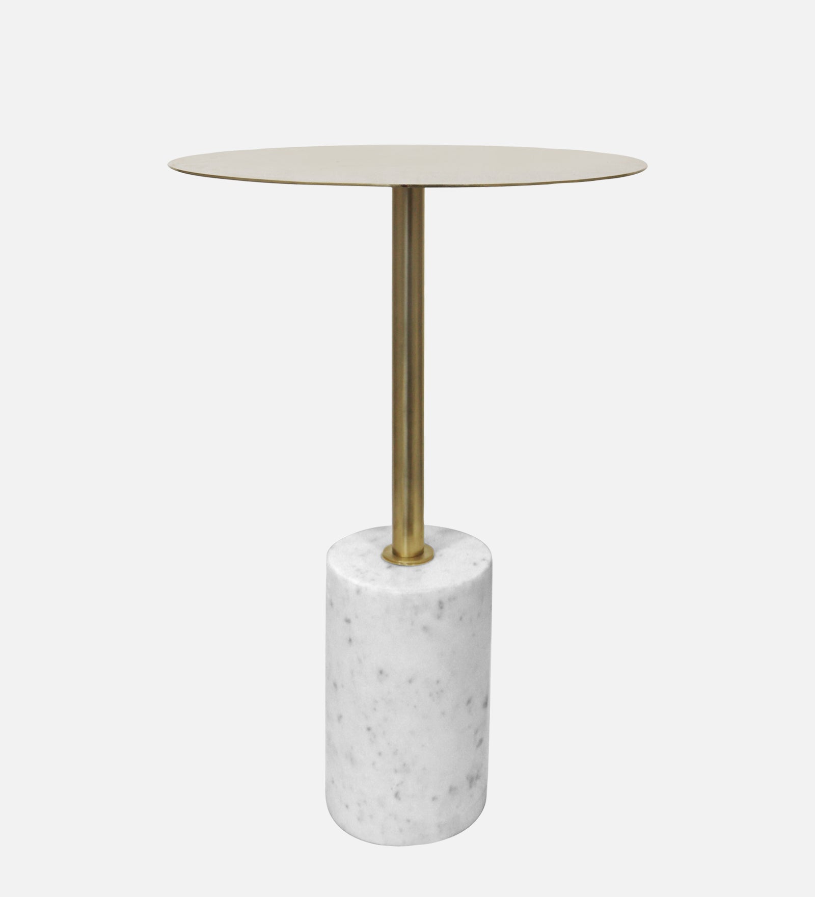 Emmy Metal & Marble Round Side Table For Indoor, Outdoor, Home And Office
