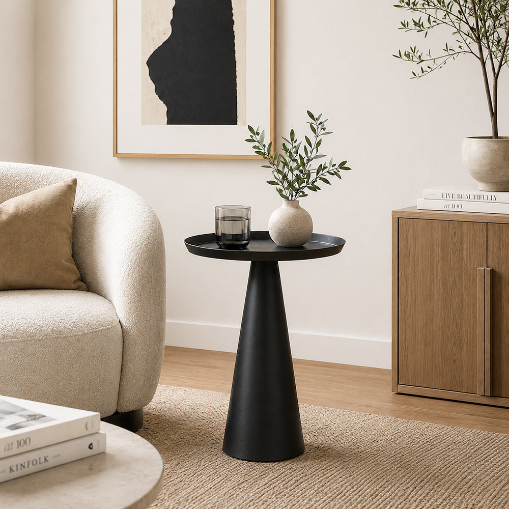Designer Metal Cone Side Table For Indoor, Outdoor, Home And Office