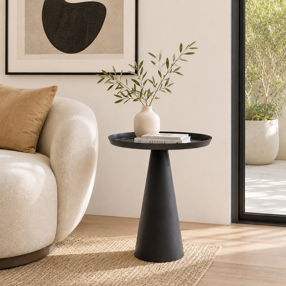 Designer Metal Cone Side Table For Indoor, Outdoor, Home And Office