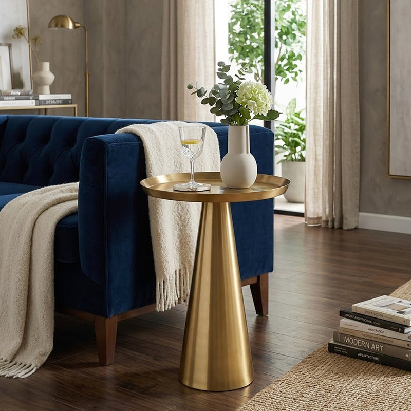 Zylen Metal Side Table - Gold