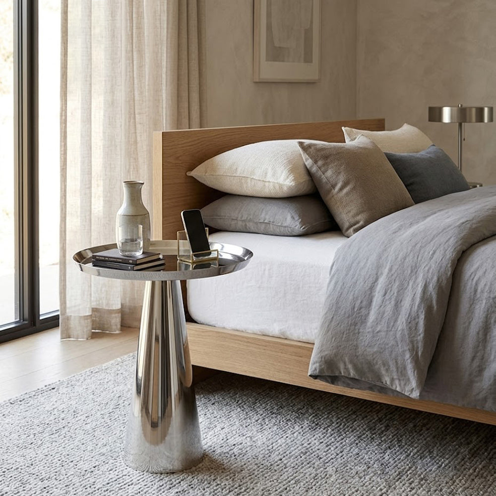 Zylen Metal Side Table - Silver
