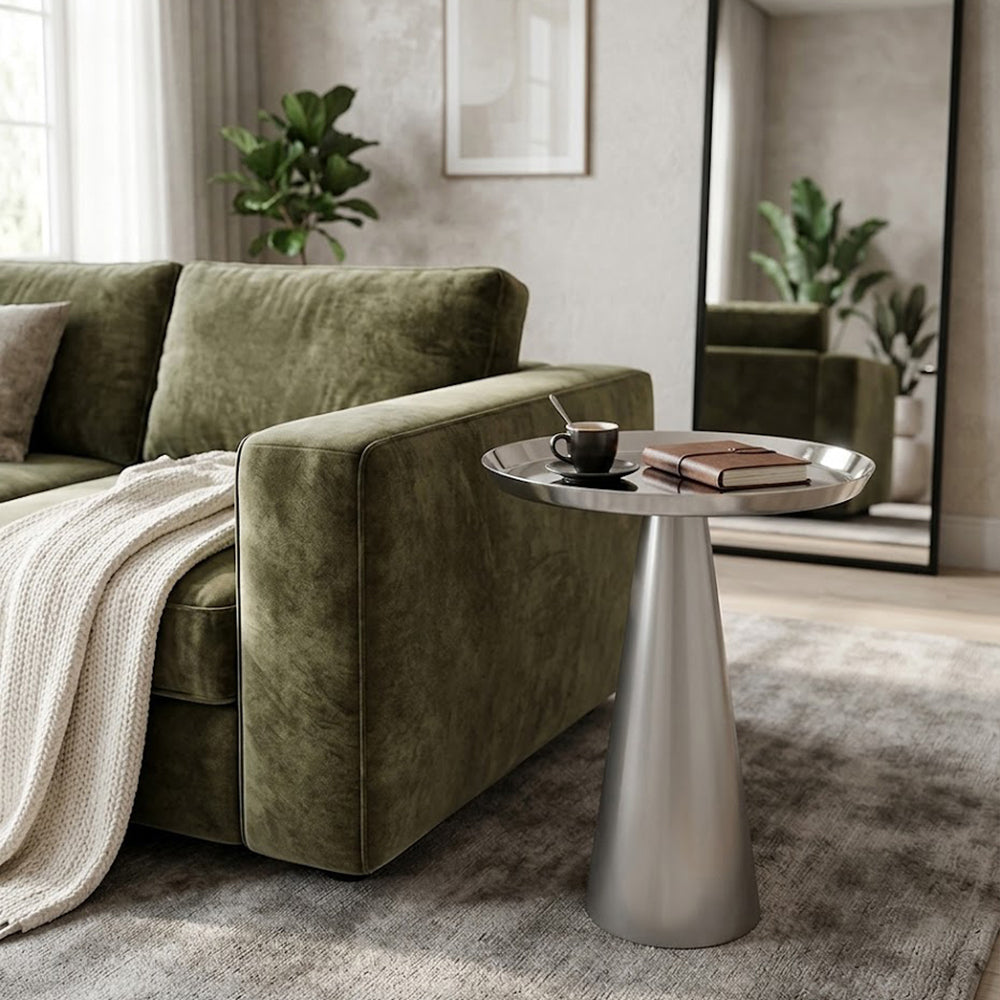 Zylen Metal Side Table - Silver