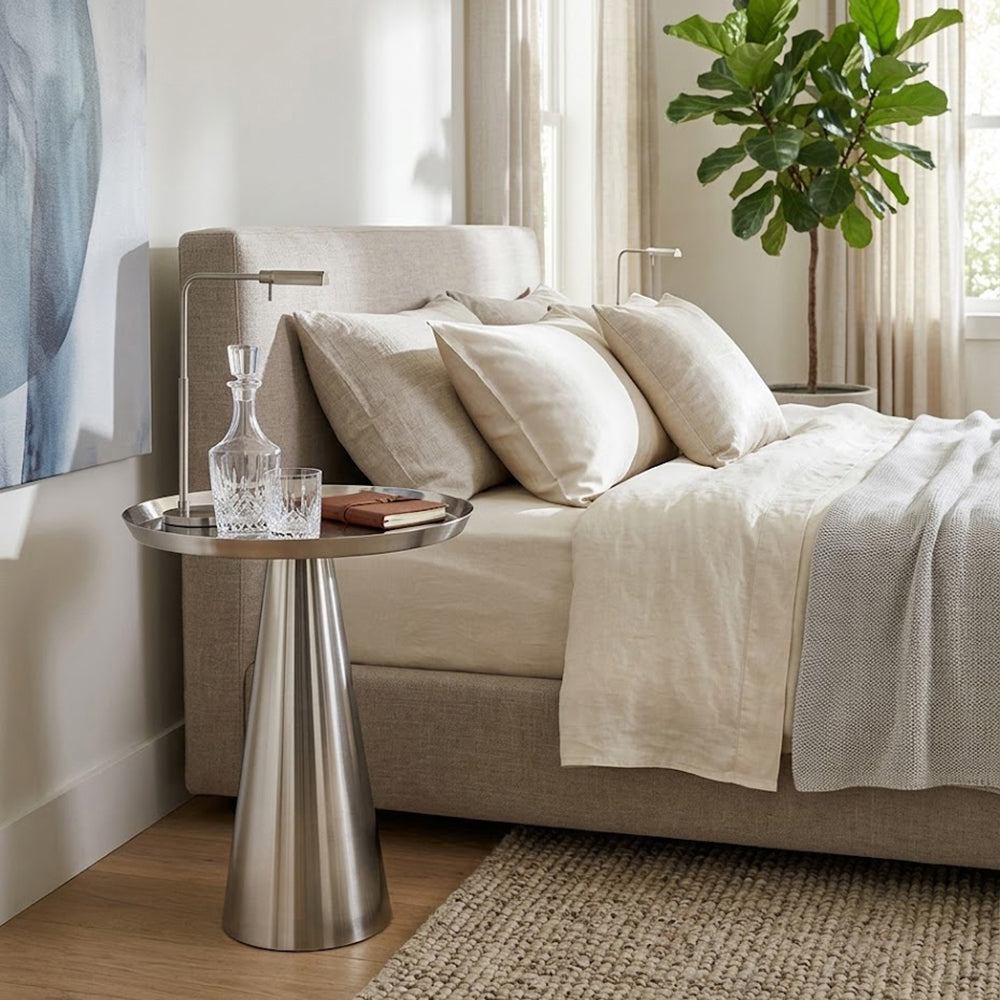 Zylen Metal Side Table - Silver
