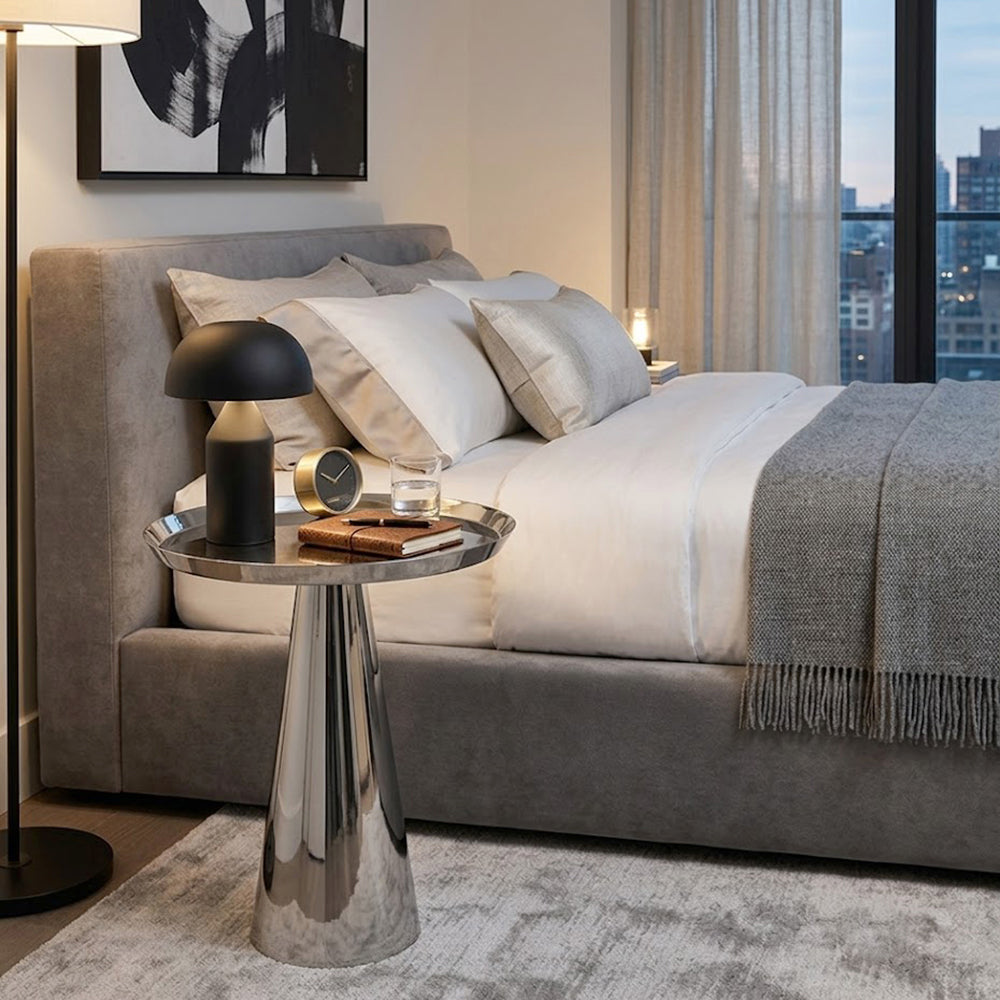 Zylen Metal Side Table - Silver
