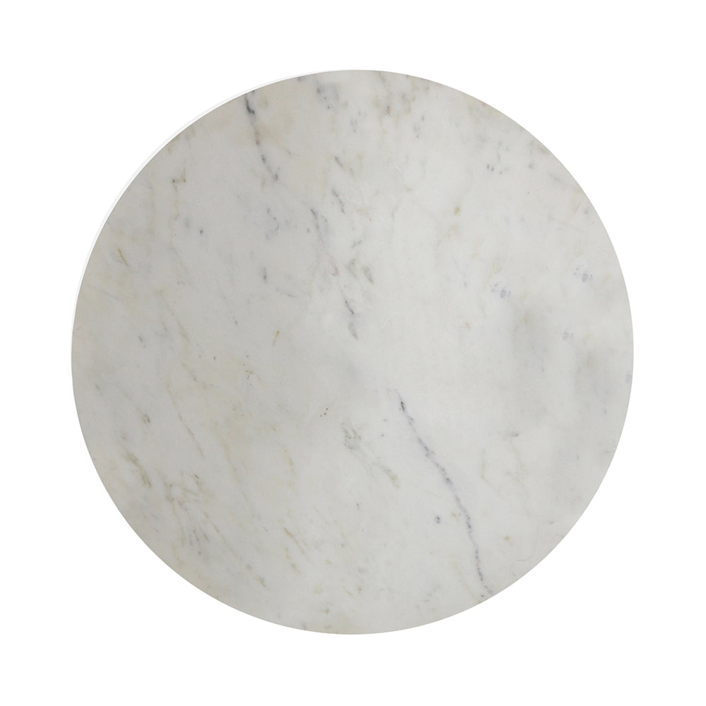 Ally Metal Side Table With Marble Top - Gold