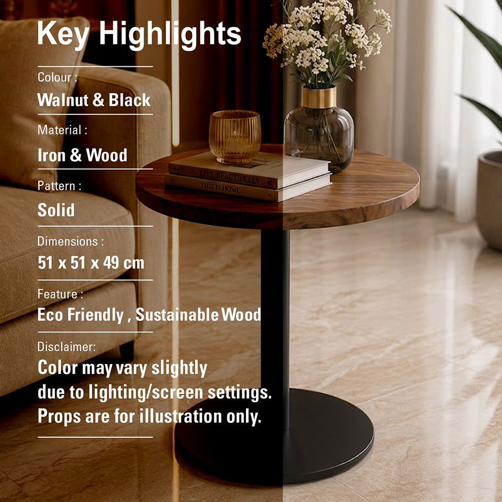 Ally Metal Side Table - Black