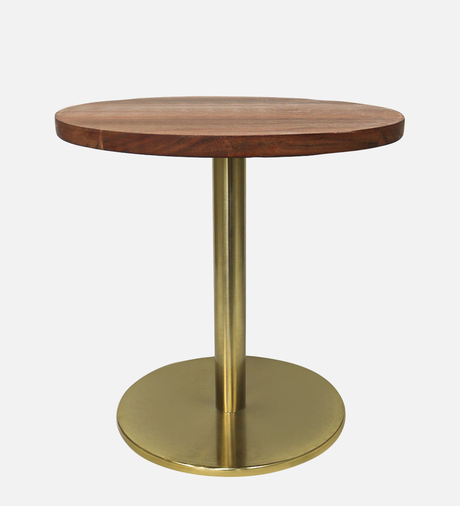 Ally Metal With Wooden Top Side Table For Indoor, Outdoor, Home And Office, Gold