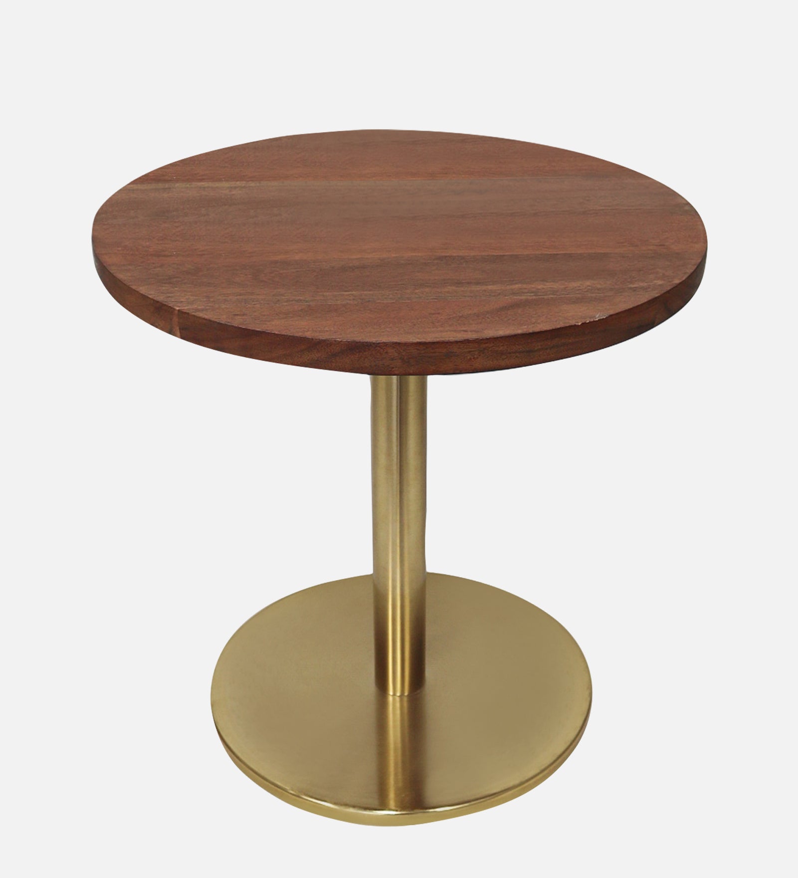 Ally Metal With Wooden Top Side Table For Indoor, Outdoor, Home And Office, Gold