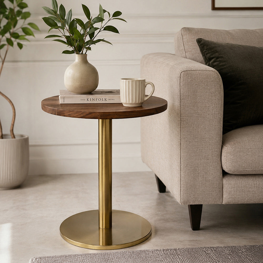 Ally Metal Side Table - Gold