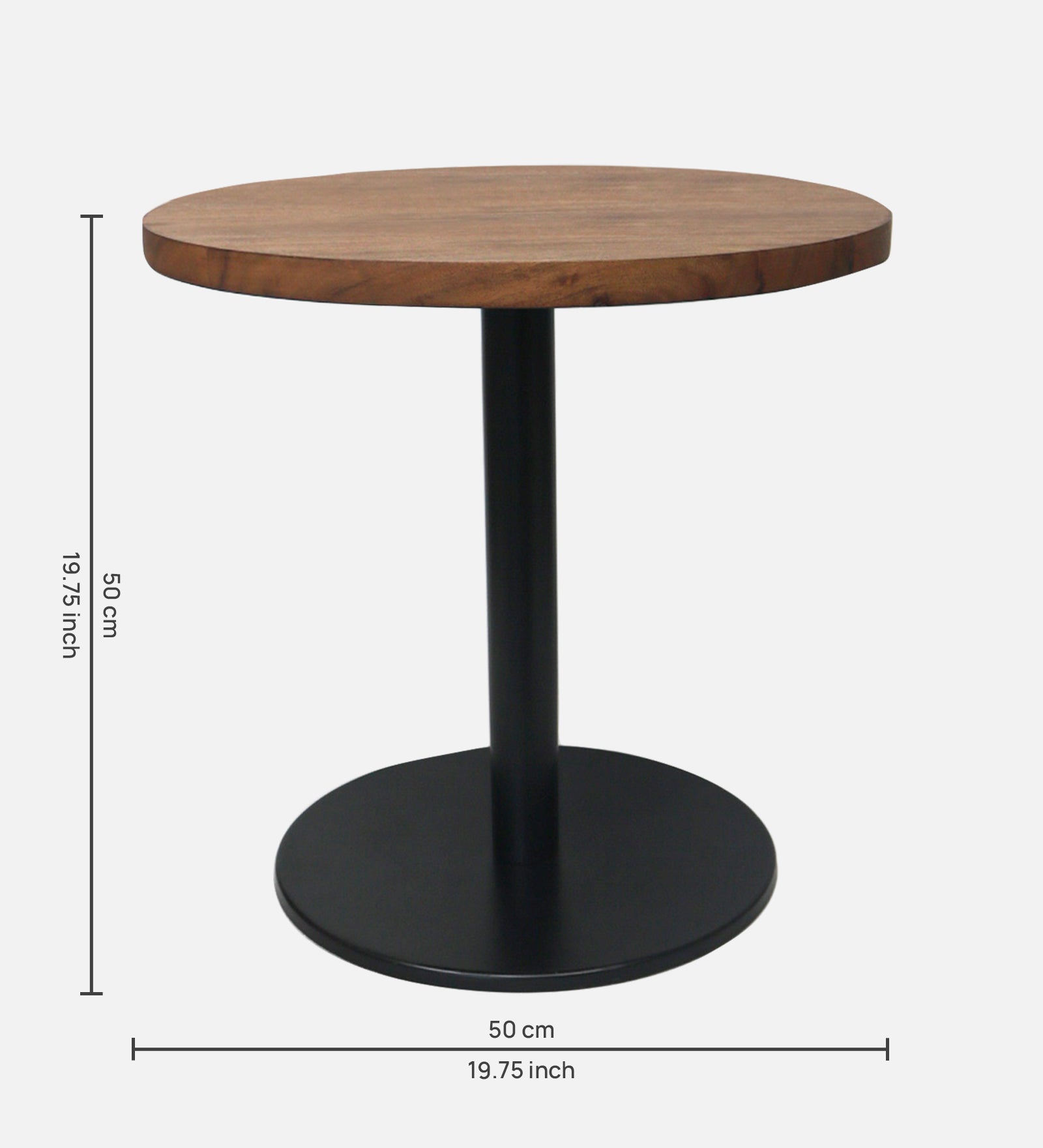 Ally Metal With Wooden Top Side Table For Indoor, Outdoor, Home And Office, Gold