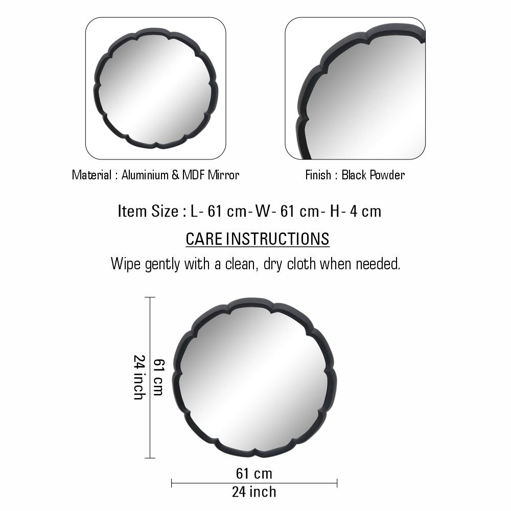Metal Elegant Wall Hanging Mirror