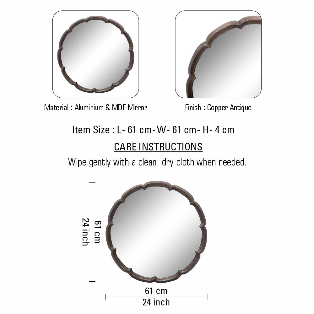 Metal Elegant Wall Hanging Mirror