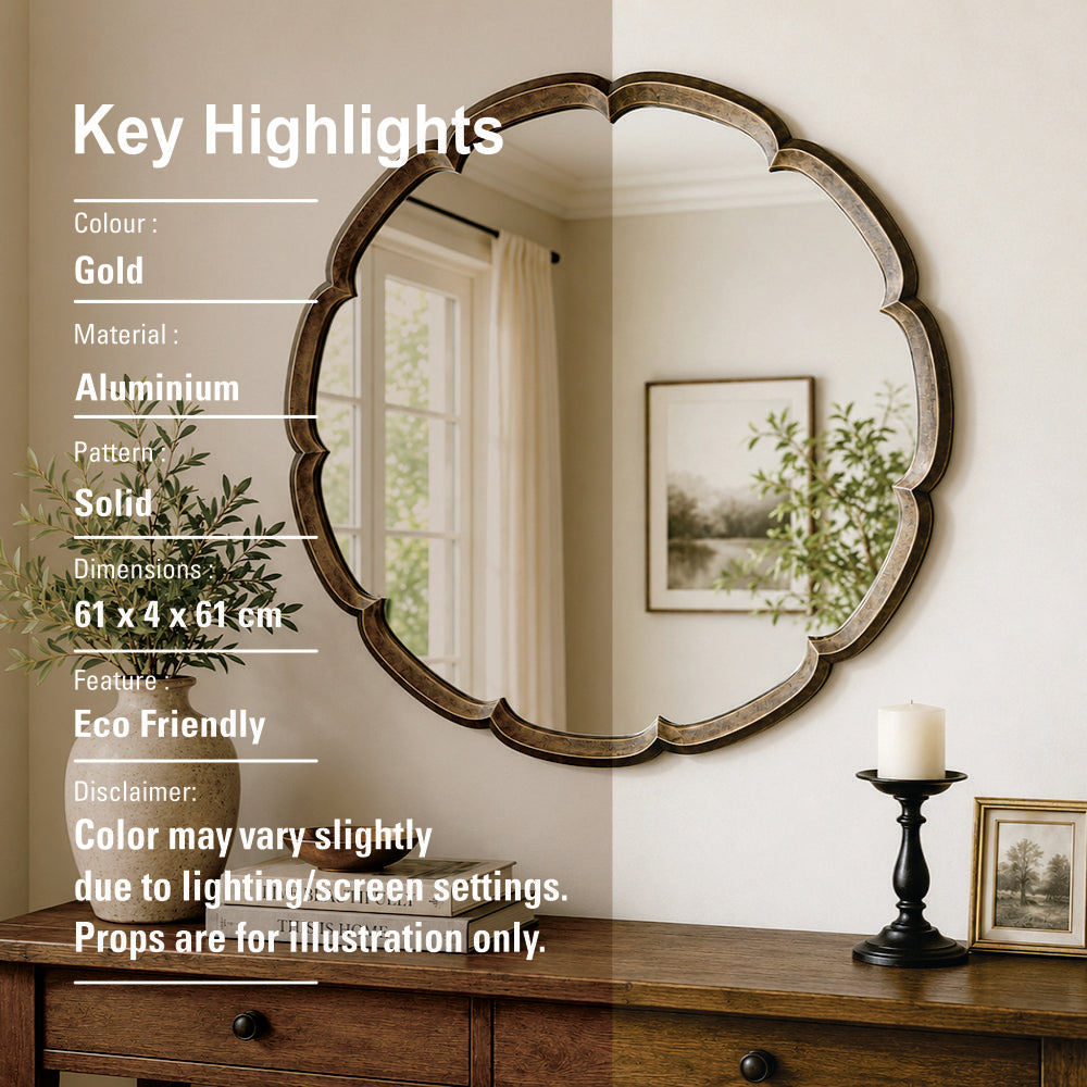 Wall Mirror With Metal Frame - Copper