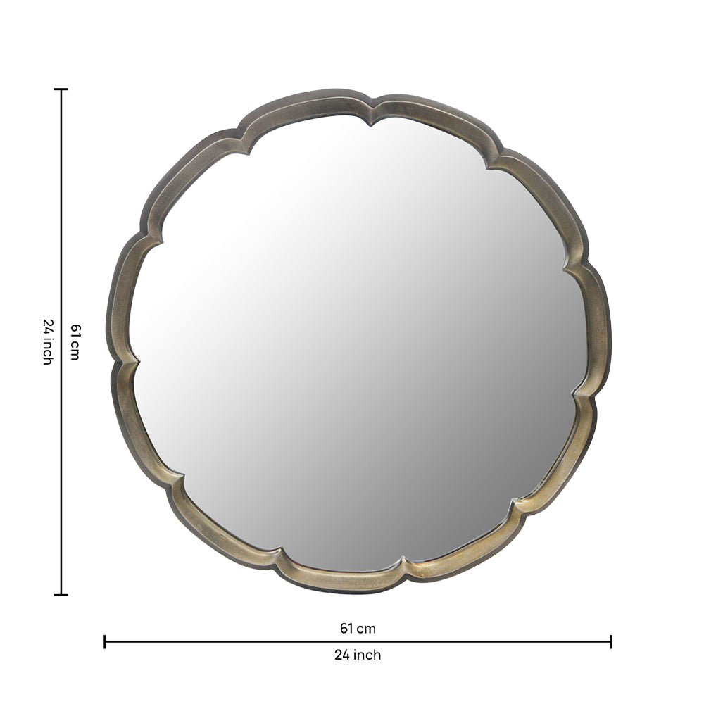 Wall Mirror With Metal Frame - Copper