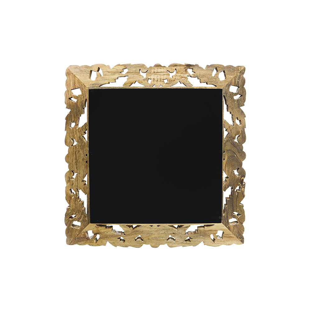 Decorative Hanging Mirror With Wooden Frame For Bathroom Wall Décor And Living Room