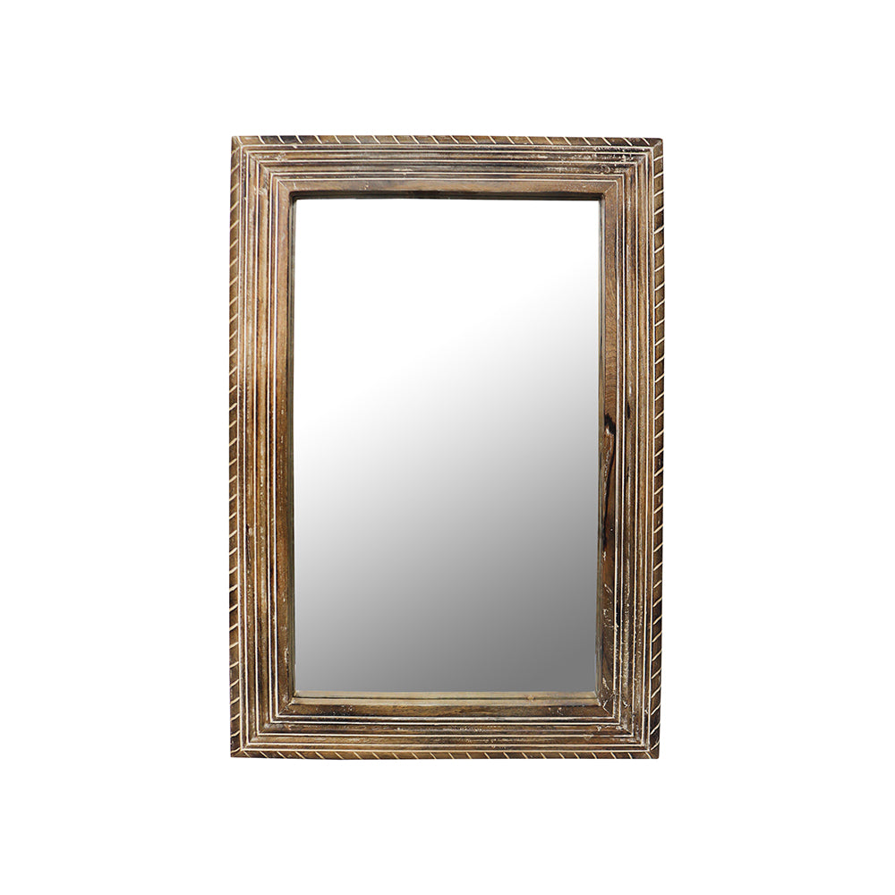 Decorative Wall Mirror With Wooden Frame For Bathroom Wall Décor And Living Room