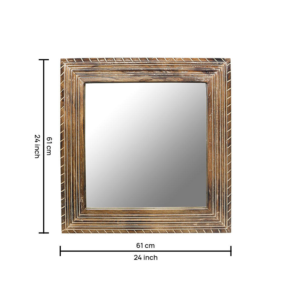 Decorative Wall Mirror With Wooden Frame For Bathroom Wall Décor And Living Room