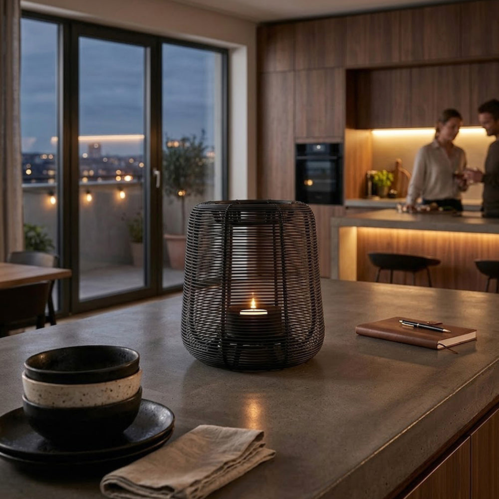 Metal Round Wire Lantern For Home Decor