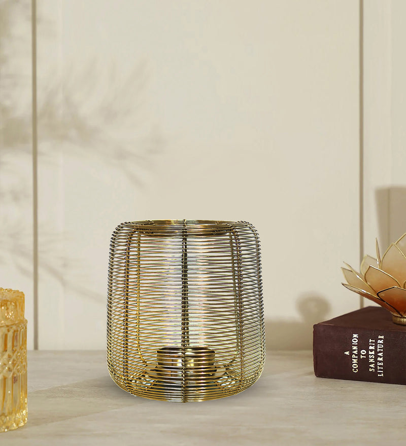 Metal Round Wire Lantern For Home Décor