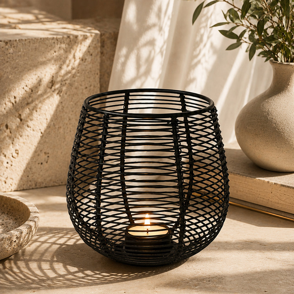 Metal Round Wire Lantern For Home Decor
