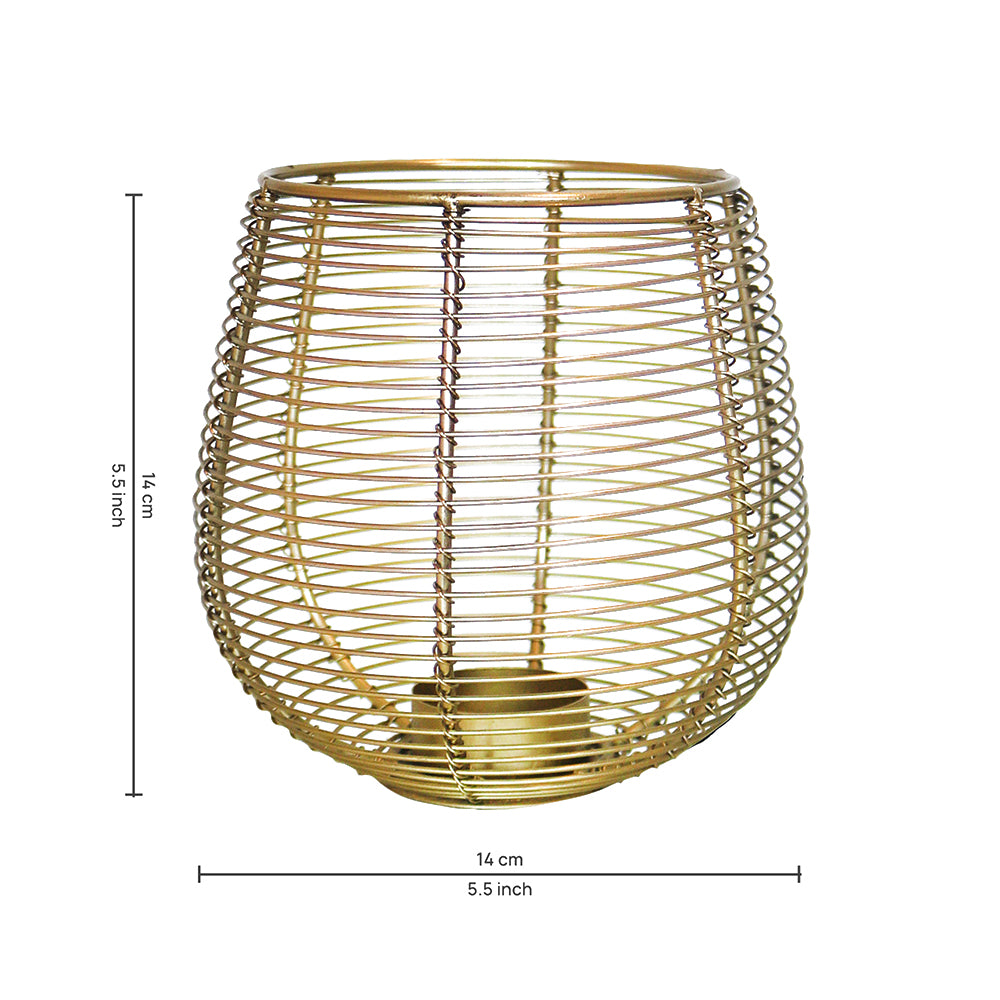 Metal Round Wire Lantern For Home Decor