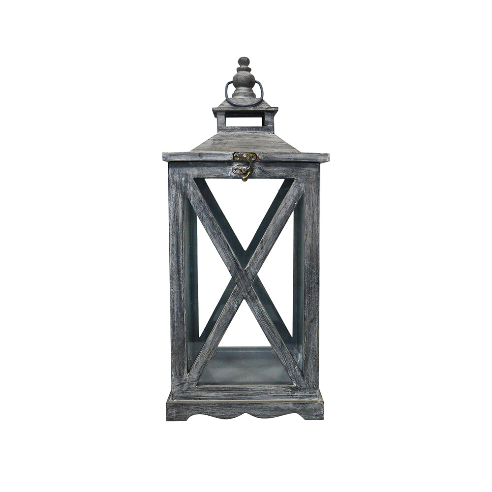 Square Mango Wood Lantern For Home Decor