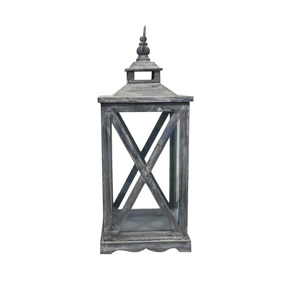 Square Mango Wood Lantern For Home Decor