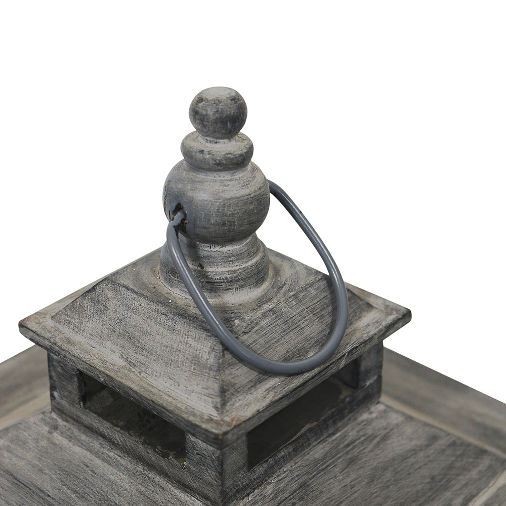 Square Mango Wood Lantern For Home Decor