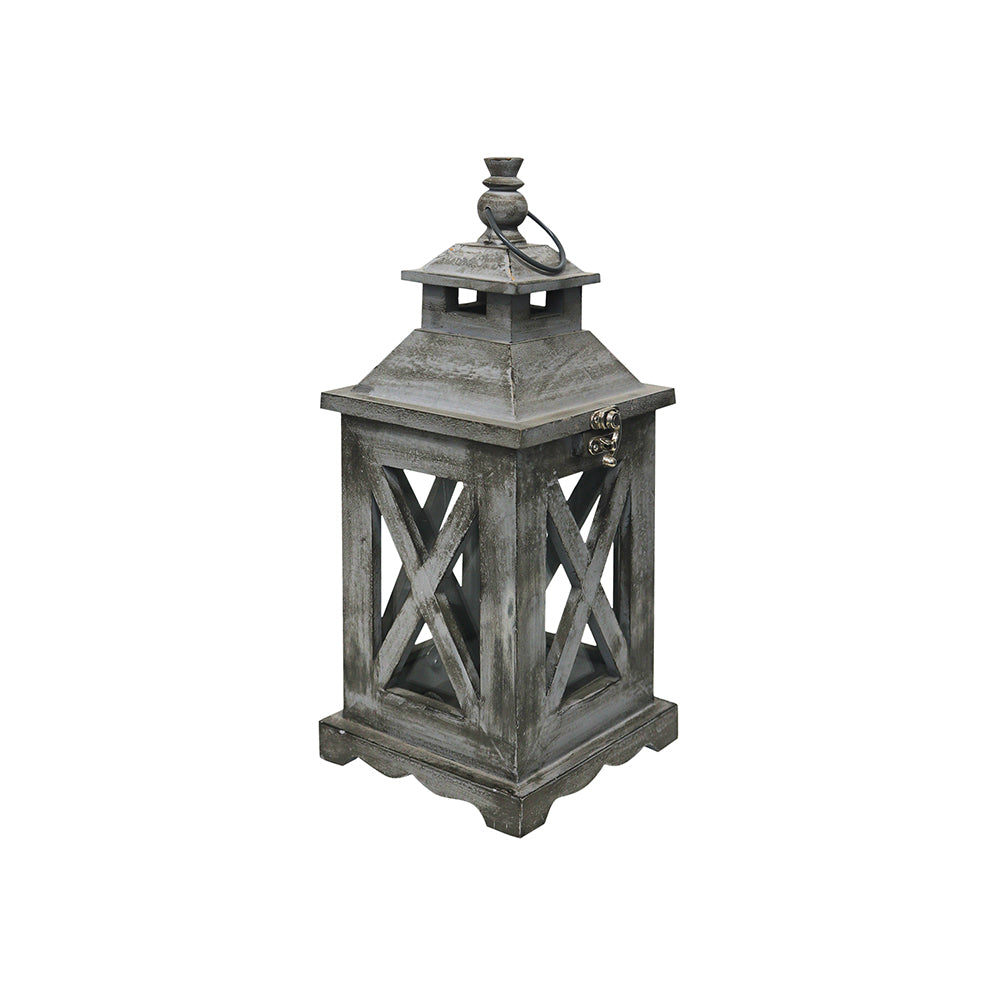 Square Mango Wood Lantern For Home Decor