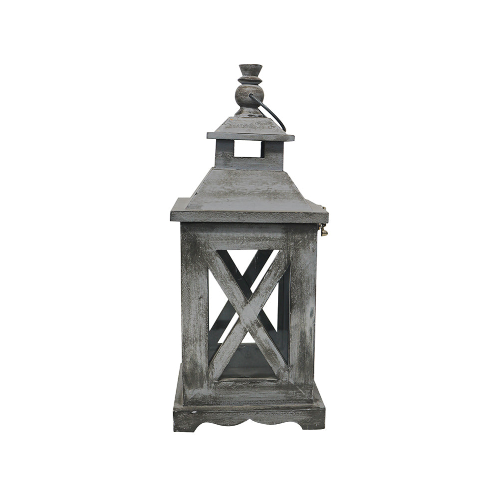 Square Mango Wood Lantern For Home Decor