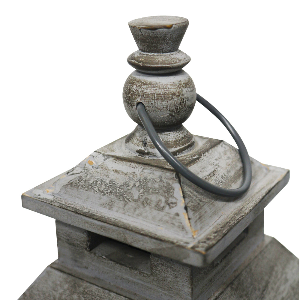 Square Mango Wood Lantern For Home Decor