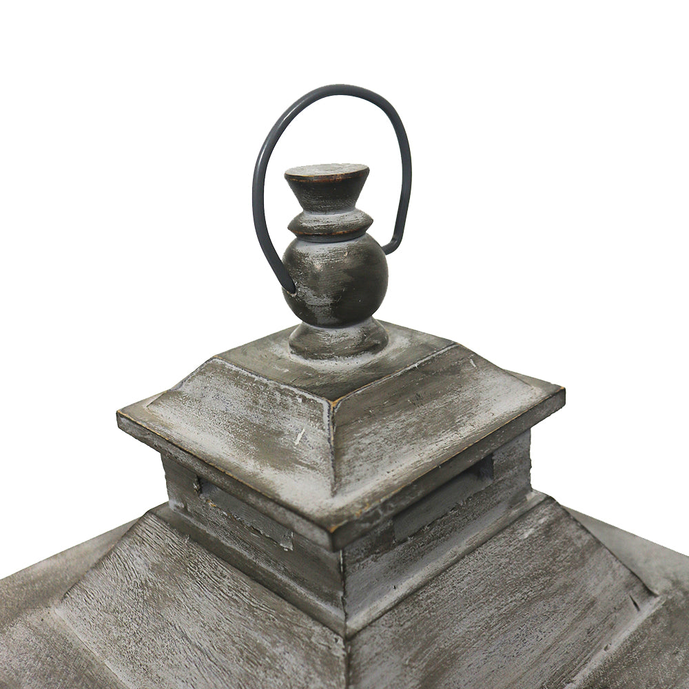 Pack Of 3 Square Mango Wood Lantern For Home Decor