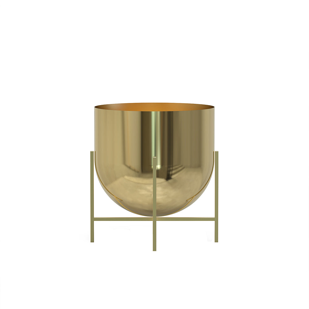 Linz Metal Planter, Small - Gold