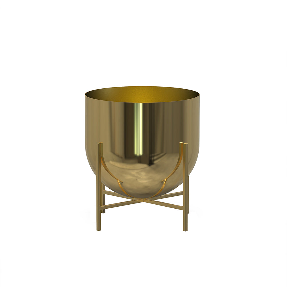 Linz Metal Planter, Small - Gold