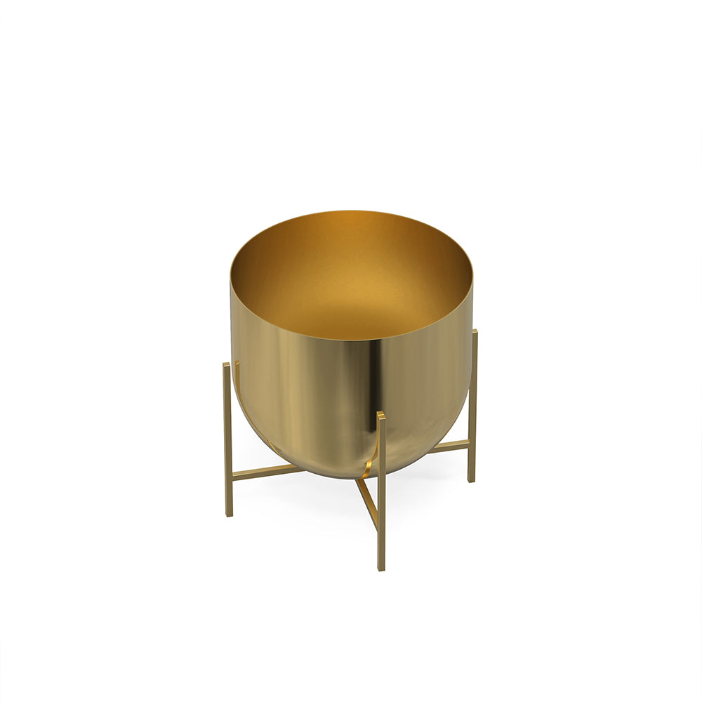Linz Metal Planter, Small - Gold