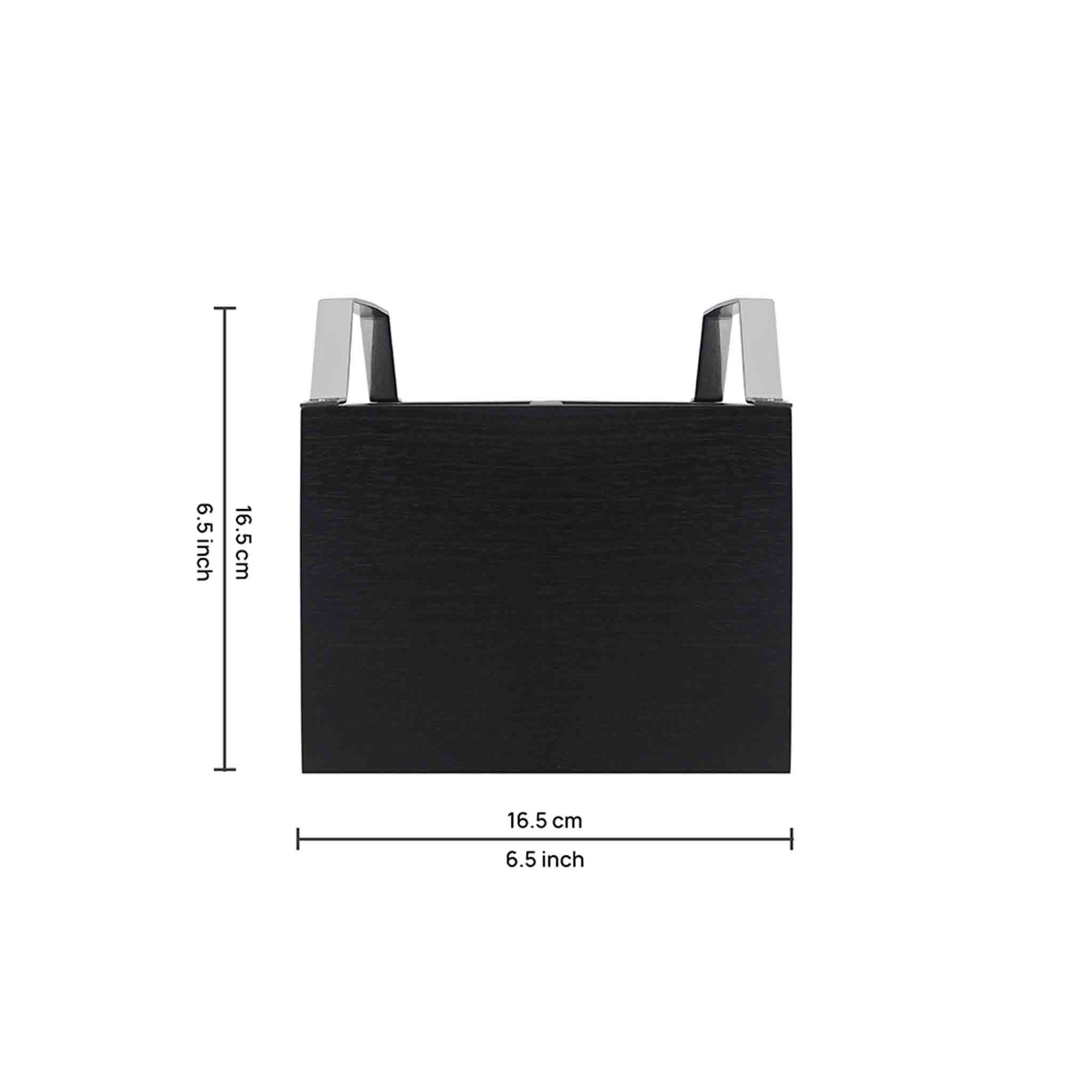 Wooden Cutlery Holder With Metal Handle For Dining Room, Kitchen And Desk