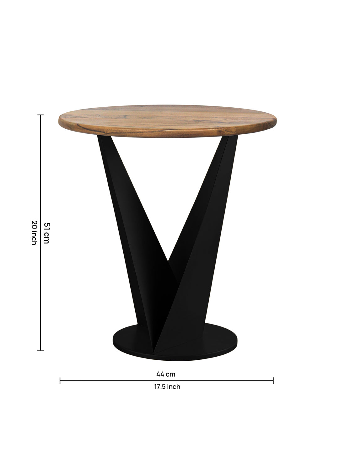 Iron Side Table with wooden Top For Home, Kitchen, Living Room And Office
